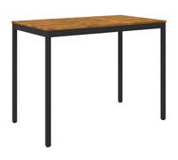 vidaXL Mesa de Bar para Jardín Natural y Negro 141 x 80,5 x 105 cm