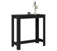 Mesa de Bar de Roble Negro vidaXL para Uso Interior | Diseño Rectangular Compacto para Bares en Casa y Comedores | Fácil de Mantener con Acabado Mate Texturizado | Muebles de Madera Moderna Natural