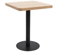 vidaXL Mesa de Bistró Auxiliar Redonda Bar Desayuno Barra Comedor Mueble Salón Mesita Mesilla Dormitorio Sala de Estar MDF Marrón Claro