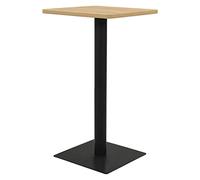 vidaXL Mesa de Bistró Bar Cocina Comedor Hogar Restaurante Cafetería Francesa Café Fiesta Alta Altura Color Roble 60x60x107 cm