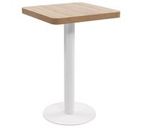 vidaXL Mesa de Bistró de Cafetería Bar Comedor Restaurante Hogar Terraza Balcón Patio Jardín Decoración Fácil de Limpiar MDF Marrón Claro