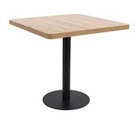 vidaXL Mesa de Bistró Redonda Bar Auxiliar Desayuno Barra Comedor Mueble Salón Mesita Mesilla Dormitorio Sala de Estar MDF Marrón Claro
