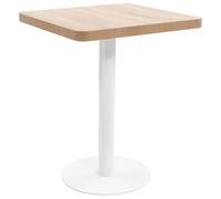 vidaXL Mesa de Bistró Redonda Bar Desayuno Barra Auxiliar Comedor Mueble Salón Mesita Mesilla Dormitorio Sala de Estar MDF Marrón Claro