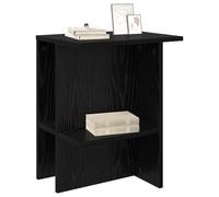 vidaXL Mesa de Café 2 pcs Roble Negro 40 x 30 x 49 cm, Mesa de café para Sala Moderna, diseño Minimalista, Madera Resistente, Almacenamiento en 2 Niveles, Espacio Amplio