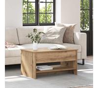 vidaXL Mesa de Café artesanal 80 x 50,5 x 41,5 cm, para sala, muebles duraderos, minimalista, ideal para decoración