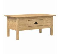 vidaXL Mesa de Café con cajón BODO Marrón Miel 100 x 55 x 45,8 cm, Sala de Estar, diseño Rectangular, Estilo Moderno, Muebles duraderos, Elegante, Chic, área de Descanso cómoda para Relajarse