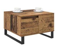 vidaXL Mesa de Café con cajón Madera Envejecida 55 x 55 x 36,5 cm, Mesa de café Moderna, Resistente, Estilo Atractivo, Baja con estantes, diseño Funcional