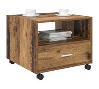 vidaXL Mesa de Café con cajón Madera Envejecida 55 x 55 x 45cm, Mesa de café Moderna, Elegante y compacta para tu Sala, Resistente y con Estilo