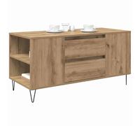 vidaXL Mesa de Café con cajón Roble Artesanal 102 x 44,5 x 50 cm, Mesa de Sala Moderna, Diseño Café, Versátil para Interiores, Decoración Estilosa y Superficie Funcional