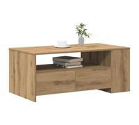 vidaXL Mesa de Café con cajón Roble Artesanal 102 x 55 x 43,5 cm, Mesa de café Moderna, Mueble chido para la Sala, Pieza Decorativa y Funcional, Madera de ingeniería