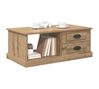 vidaXL Mesa de Café con cajón Roble Artesanal 90 x 50 x 35 cm, Mesa de café Moderna, Funcional para la Sala, Almacenamiento Minimalista, diseño Elegante Rectangular