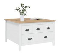 vidaXL Mesa de Café con cajón y marrón Miel 79.5 x 79.5 x 49 cm, Sala de Estar, Rectangular, Moderno, Duradero, mobiliario Bien diseñado para un Espacio Acogedor Que equilibra Estilo y Comodidad, 5 p