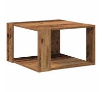 vidaXL Mesa de café Cuadrada de Madera reciclada, de 51.5x51.5 cm y 30 cm de Alto. Ideal para tu Sala de Estar, Resistente y con un Acabado Mate. Un Toque rústico y Moderno para tu hogar.