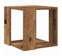 vidaXL Mesa de café de Madera Antigua, 32 x 32 x 30 cm, Cuadrada, sólida, recuperada, rústica, para Interiores, Minimalista, Duradera, con Acabado Mate, Mueble contemporáneo.