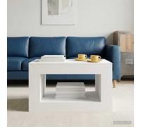 vidaXL, Mesa de café de madera elegante, rectangular , y práctica para espacios pequeños