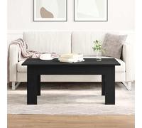 vidaXL Mesa de café de negro de , mide 100 x 60 x 42 cm. de madera , es duradera y le da un estiloso a tu . Ideal como mueble interior y pieza decorativa , con una superficie minimalista y muy .