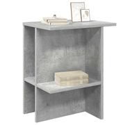 vidaXL Mesa de Café Gris Hormigón 40 x 30 x 49 cm Madera de Ingeniería, Mesa de café para Sala Moderna, diseño Minimalista, Madera Resistente, Almacenamiento en 2 Niveles, Espacio Amplio