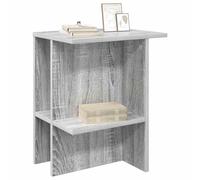 vidaXL Mesa de Café Gris Sonoma 40 x 30 x 49 cm Madera de Ingeniería, Mesa de café para Sala Moderna, diseño Minimalista, Madera Resistente, Almacenamiento en 2 Niveles, Espacio Amplio
