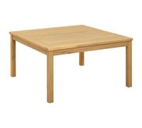 vidaXL Mesa de café Light Acacia 85 x 85 x 45 cm, madera maciza de acacia, muebles de acacia, mesa rústica, resistente para exteriores, soporte de jardín resistente a la intemperie, madera