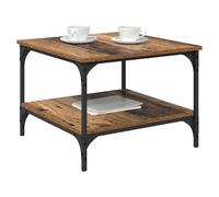 vidaXL Mesa de Café Madera Vieja 55 x 55 x 40 cm Madera contrachapada, Transforma tu Sala con una Mesa de café Moderna, Industrial, con Mucho Espacio y un diseño Elegante