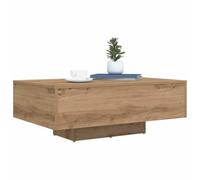 vidaXL Mesa de Café Moderna de Roble con Inlays Decorativos para Sala de Estar Diseño Moderno Rectangular Baja Mide 85Cm X 55Cm 31Cm Madera Muebles de Interior Elegante Inlay