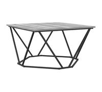 vidaXL Mesa de café Moderna Grey Sonoma Muebles duraderos de Madera de ingeniería con Patas de Metal Rectangular Sala de Estar Pata Acanalada 90 X cm Marco de Acero hogar contemporáneo