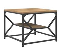 vidaXL Mesa de café Moderna Rectangular Acabado de Roble Artesano Estructura de Acero Duradera 51 cm Almacenamiento Ideal para Sala de Estar diseño Elegante y Estiloso Uso Solo en Interiores Muebles