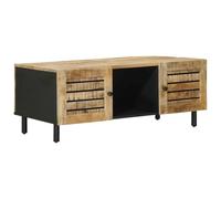 vidaXL Mesa de Café Natural 100 x 54 x 40 cm Madera de Mango Maciza, Mesa de café Rectangular, Madera de Mango, diseño Moderno, decoración Funcional para tu Sala