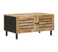 vidaXL Mesa de Café Natural 80 x 50 x 40 cm Madera de Mango Maciza, Mesa de café Rectangular, Moderna y Elegante, Hecha de Madera de Mango, Ideal para el hogar, compacta y Funcional