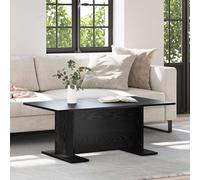 vidaXL Mesa de Café negro 103.5 x 60 x 40 cm, Mesa de café rectangular para sala, madera , diseño minimalista, superficie útil, fácil de