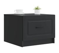 vidaXL Mesa de Café Negro 49 x 50 x 37 cm Madera de Ingeniería, Mesa de café Moderna para Sala, Rectangular, estética Vintage, con Amplio Almacenamiento y funcionalidad para Interiores
