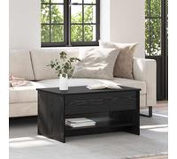 vidaXL Mesa de Café Negro 80 x 50,5 x 41,5 cm, para sala, muebles duraderos, minimalista, ideal para decoración