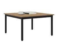 vidaXL Mesa de Café Roble Artesanal 80 x 80 x 45 cm, Mesa de Sala, Coffee Moderno con Marco de Metal, Acento Minimalista, Rectangular Chic para Decorar