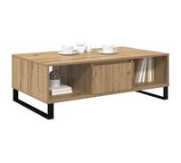 vidaXL Mesa de Café Roble Artesanal 104 x 60 x 35 cm, Mesa de café Moderna para Sala, diseño Elegante, Ahorra Espacio, Superficie Funcional, Muebles duraderos