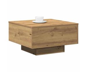 vidaXL Mesa de Café Roble Artisan 55 x 55 x 31 cm | Hecha para aguantar el uso diario, Superficie barnizada que se ve increíble, Diseño cuadrado que encaja en espacios pequeños