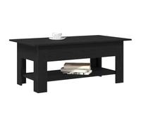 vidaXL Mesa de Café Negra Elegante de Roble | Diseño Rectangular Sólido Moderno Ideal para Salas de Estar Espacio de Almacenamiento Extra para Revistas Duradero Acabado Mate Madera Mueble Interior