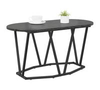 vidaXL Mesa de Café Roble Negro 80 x 40 x 40.5 cm, Mesa de café Ovalada, Resistente, diseño Moderno, Madera técnica, Gran Pieza Central para tu Sala