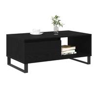 vidaXL Mesa de Café Roble Negro 90 x 50 x 36,5 cm Madera de ingeniería, Mesas de Sala, Mesa de café Moderna, Pieza Central Chic, decoración Elegante, Mueble Utility de Superficie Suave