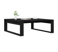 vidaXL Mesa de Café Roble Negro Elegante Rectangular Interior para Sala de Estar Diseñada para Durar Madera Elaborada Mobiliario Ideal para Exhibir y Decorar Mesas de Madera Elaborada