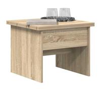 vidaXL Mesa de Café Roble Sonoma 55 x 54,5 x 45 cm, Mesa de café Rectangular Ajustable, Mueble Moderno, Centro Minimalista para Sala, diseño práctico