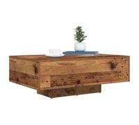 vidaXL Mesa de café Rústica de Madera Maciza Recuperada para Uso Interior en la Sala de Estar 85X55X31 cm Acabado Mate Duradera Superficie Rectangular Muebles Estilosos