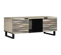 vidaXL Mesa de café rústica - es una Mesa bajita y Rectangular para tu Sala de Estar. Es un Detalle versátil Que le da un Toque Acogedor a la decoración de tu hogar, Hecha de Madera Maciza con un ACA