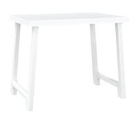 Mesa de camping con aspecto de madera PP blanco 79x56x64 cm