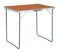vidaXL Mesa de Camping Plegable Deporte Senderismo Accesorios Cocina Comedor Caravana Jardín Estructura Metálica 80x60 cm