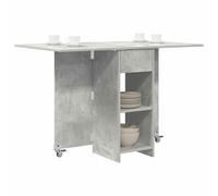 VidaXL Mesa de cena 115 x 70 x 75 cm Madera de ingeniería Gris Hormigón, Mesa de comedor Rectangular Moderna Ajustable para Hogar, Cocina, Salón, Práctica y Ahorro de espacio