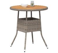 VidaXL - Mesa de cena con almacenamiento (70 x 70 x 73 cm, jardín y terraza, redondo, diseño contemporáneo, materiales resistentes a los rayos UV, uso en exteriores, calidad duradera, aspecto elegante