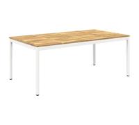 vidaXL Mesa de Cena de jardín Blanco 196 x 100,5 x 75 cm