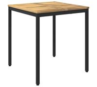 vidaXL Mesa de Cena de jardín Blanco y Negro 70 x 68,5 x 75 cm