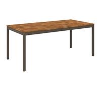 vidaXL Mesa de Cena de jardín Natural y Café 180 x 88,5 x 75 cm