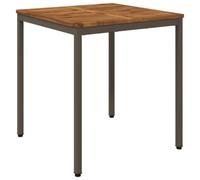 vidaXL Mesa de Cena de jardín Natural y Café 70 x 68,5 x 75 cm